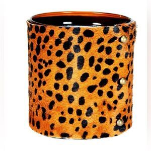 Dillon luxury designer candle “Wild Thing #2" Natural Hair on Hide Cheetah print